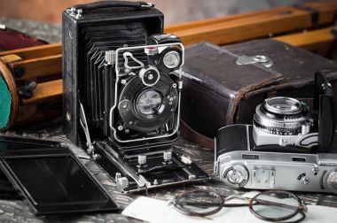 eski kameralar yakın plan