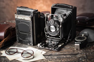 eski kameralar yakın plan