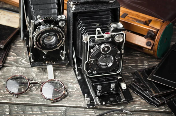 Old cameras close-up — Stock Photo, Image