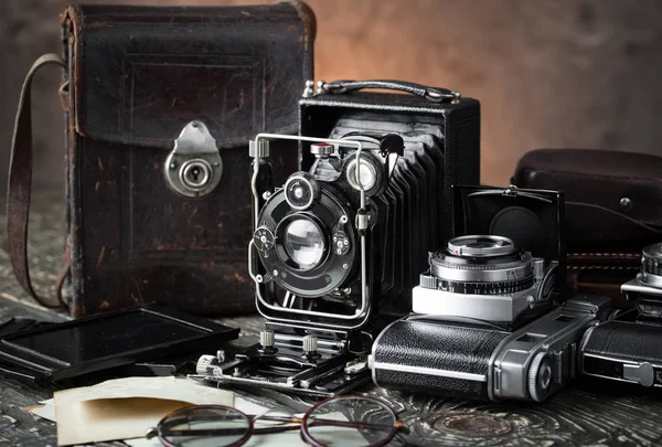 Old cameras close-up — Stock Photo, Image