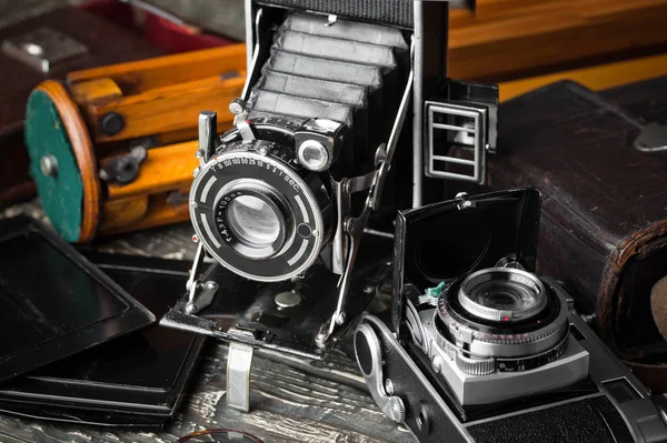 Old cameras close-up — Stock Photo, Image