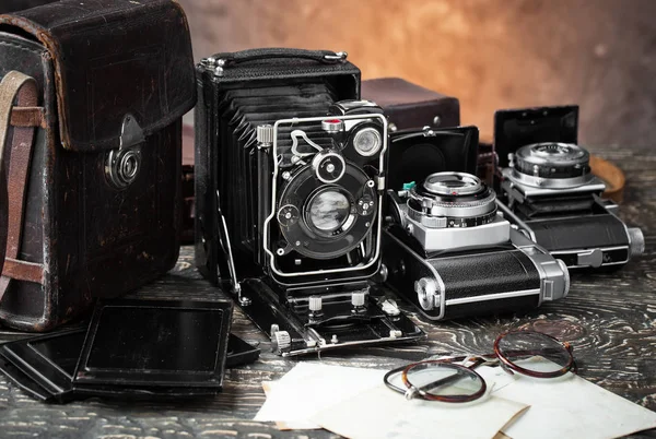 Old cameras close-up — Stock Photo, Image