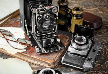 eski kameralar yakın plan