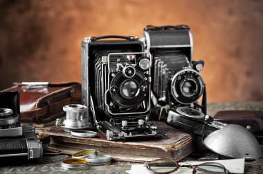 eski kameralar yakın plan