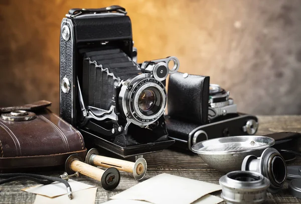 Oude camera 's close-up — Stockfoto