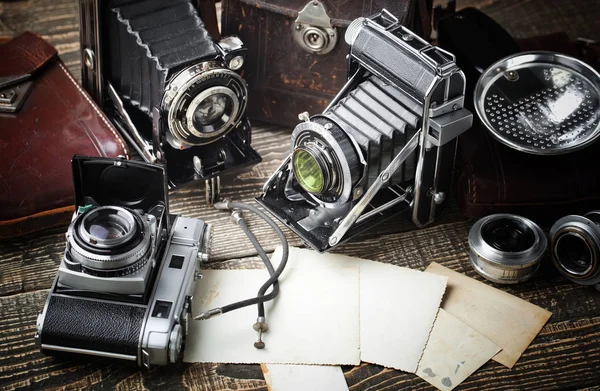 Old cameras close-up — Stock Photo, Image