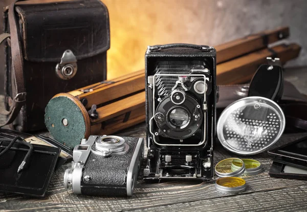 Old cameras close-up — Stock Photo, Image