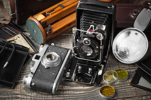 Old cameras close-up — Stock Photo, Image