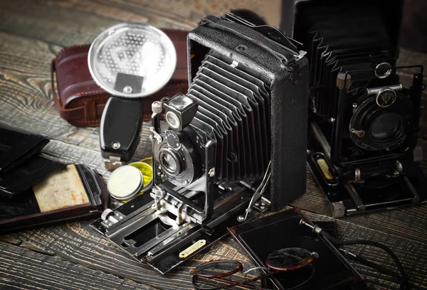 Old cameras close-up — Stock Photo, Image