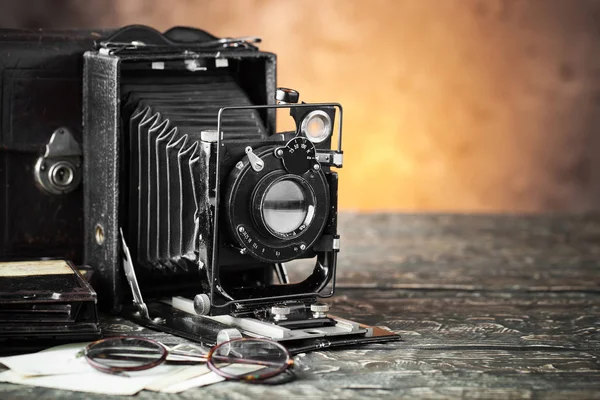 Old cameras close-up Stock Photo