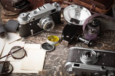 eski kameralar yakın plan