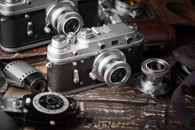 eski kameralar yakın plan