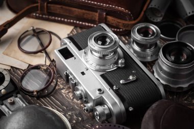 eski kameralar yakın plan