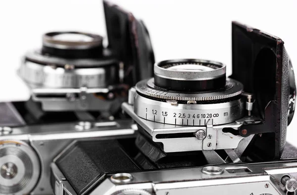 Oude camera 's close-up — Stockfoto