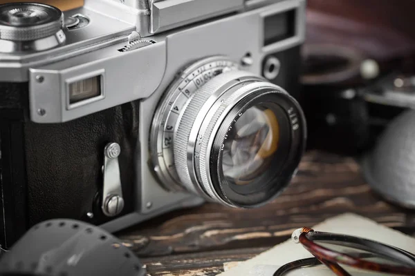 Starý fotoaparát detail — Stock fotografie