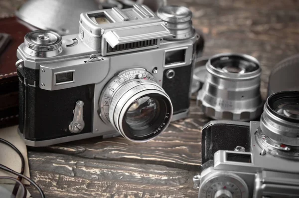 Old cameras close-up — Stock Photo, Image