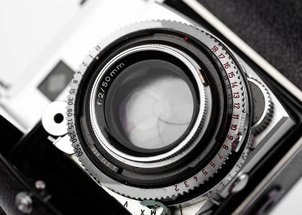 Old cameras close-up Royalty Free Stock Images