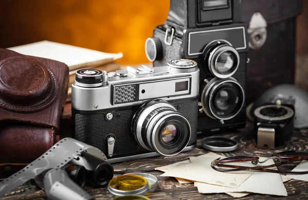 Old cameras close-up — Stock Photo, Image