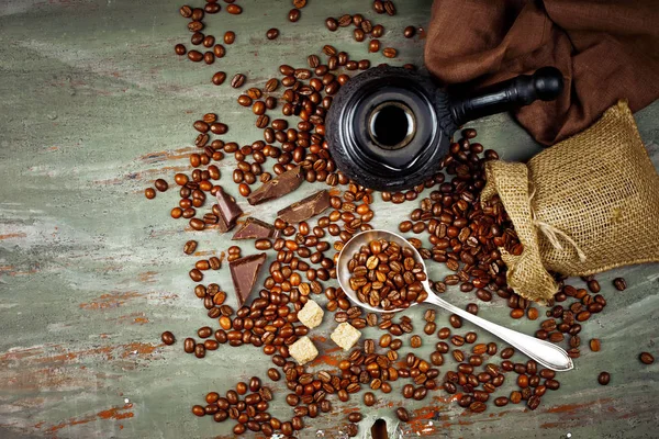 El café negro es una bebida caliente — Foto de Stock