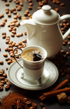 Siyah kahve sıcak bir içecek olduğunu