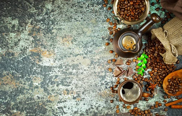 El café negro es una bebida caliente — Foto de Stock