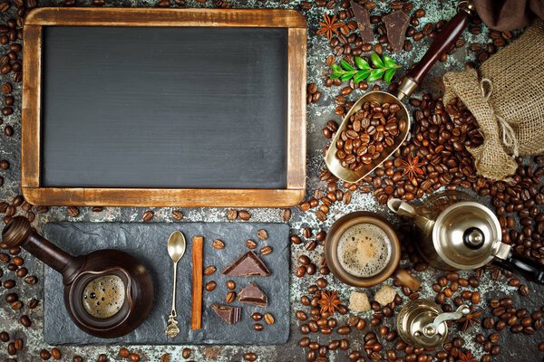 Черный кофе горячий напиток
