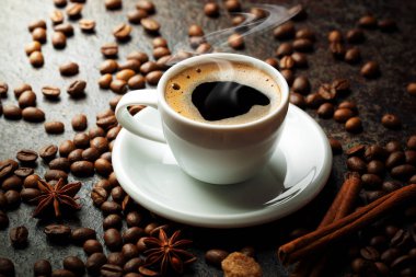 Siyah kahve sıcak bir içecek olduğunu