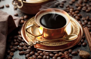 Siyah kahve sıcak bir içecek olduğunu