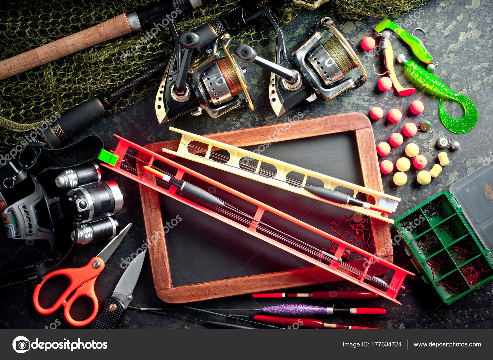 Fishing Rods Spinnings Composition Accessories Fishing Old