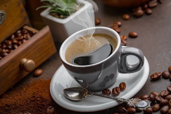 Coffee Cup Saucer Old Background — 스톡 사진