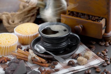 Kahve çekirdekleri tavada kızartılır..