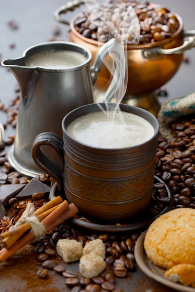 Coffee Cup Saucer Old Background — Stock Photo, Image