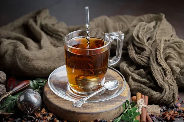 Caldo Una Tazza Vecchio Sfondo — Foto Stock