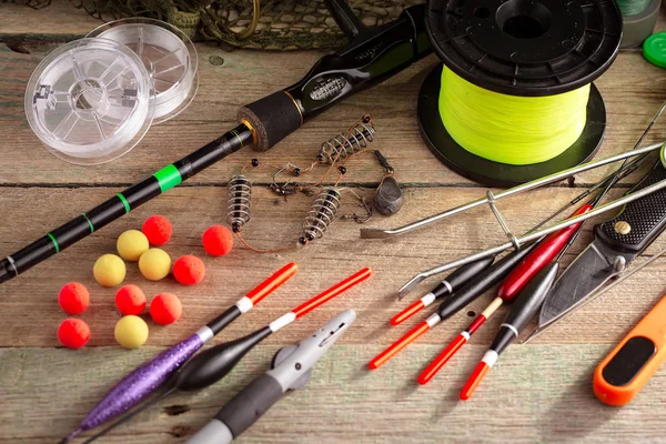 Filatura Canne Pesca Vecchio Sfondo — Foto Stock