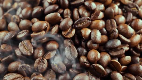 Sült Kávébab Füsttel Serpenyőben — Stock videók
