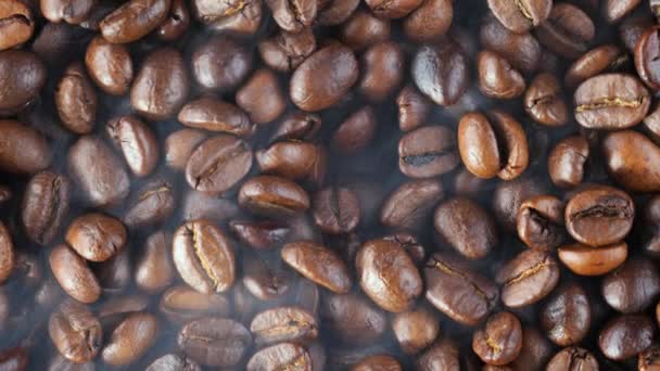 Smoky Roasted Coffee Beans — Stock Video