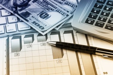 İş yönetimi için ofis aksesuarları.