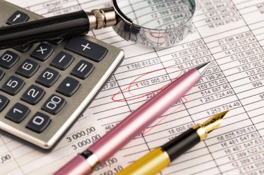 İş yönetimi için ofis aksesuarları.