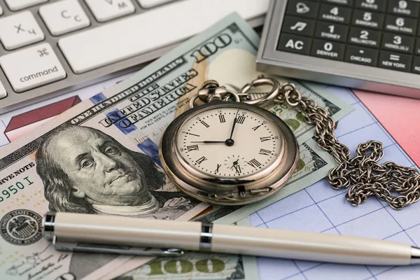 Acessórios Escritório Para Gestão Empresas — Fotografia de Stock