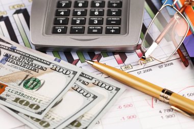 İş yönetimi için ofis aksesuarları.