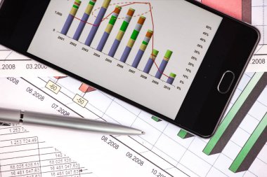 İş yönetimi için ofis aksesuarları.
