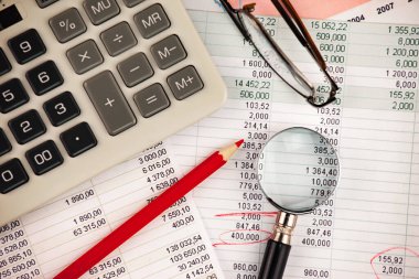 İş yönetimi için ofis aksesuarları.