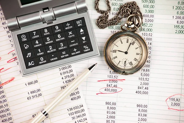 Acessórios Escritório Para Gestão Empresas — Fotografia de Stock