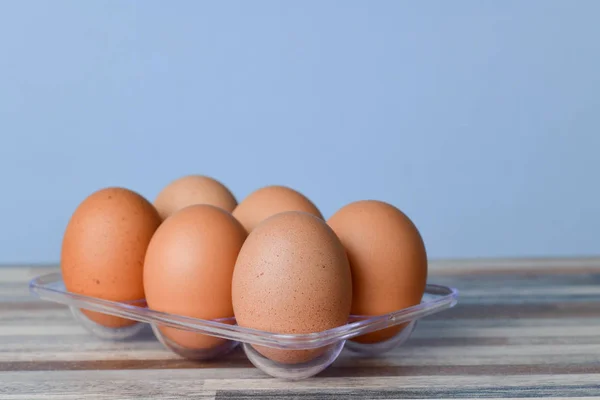 Primer plano de huevos de pollo Fotos de stock libres de derechos