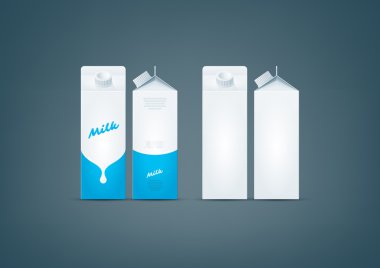 Karton kutu süt mock-up