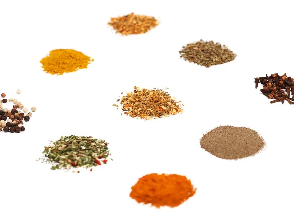 Spices set on white — Stock Photo, Image