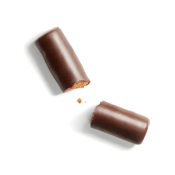 Mogyorós cukorka két részre törve morzsákkal — Stock Fotó