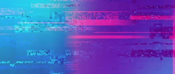 Digital Signal Damage Visualization Noise Glitch Effect Interference Abstract Artifacts — Stock Photo, Image