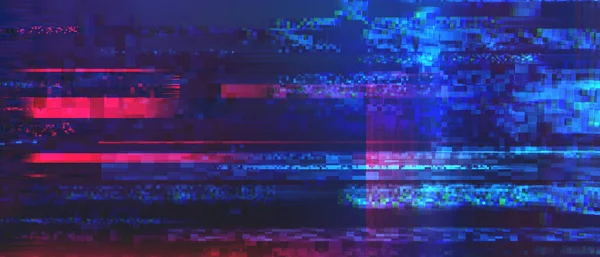 Digitális Jelkárosodás Lüktető Hatással Zaj Hiba Interferencia Absztrakt Sötét Pixeles — Stock Fotó