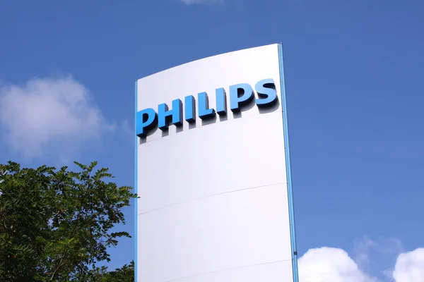 Philips company logo sign on panel — Stock Photo, Image